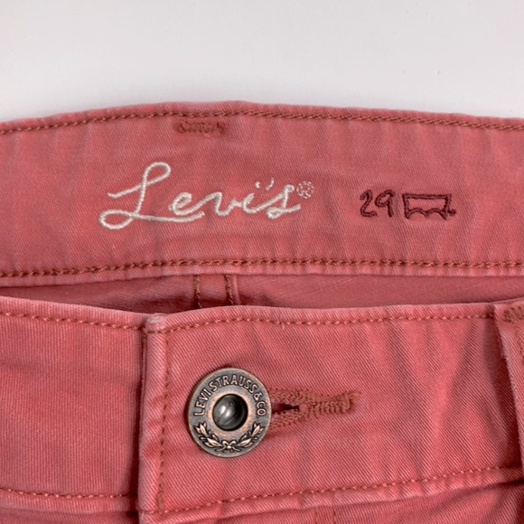 Levi’s High Rise Demi Curve Tapered Skinny Jeans Size 29 Pink Mauve Stretch - Picture 8 of 14